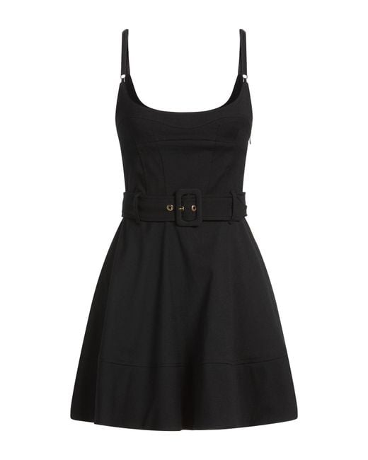 Pinko Black Mini Dress Wool, Polyester, Viscose, Elastane