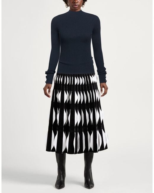 Dondup Blue Turtleneck Viscose, Polyester, Polyamide