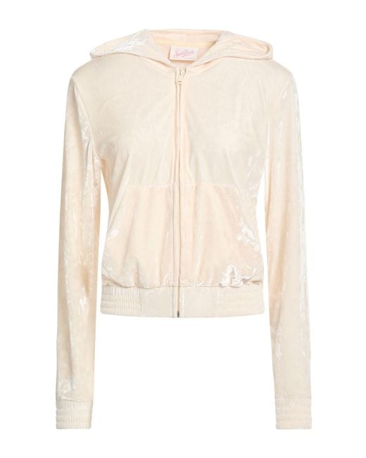 Mc2 Saint Barth White Sweatshirt Polyester, Elastane
