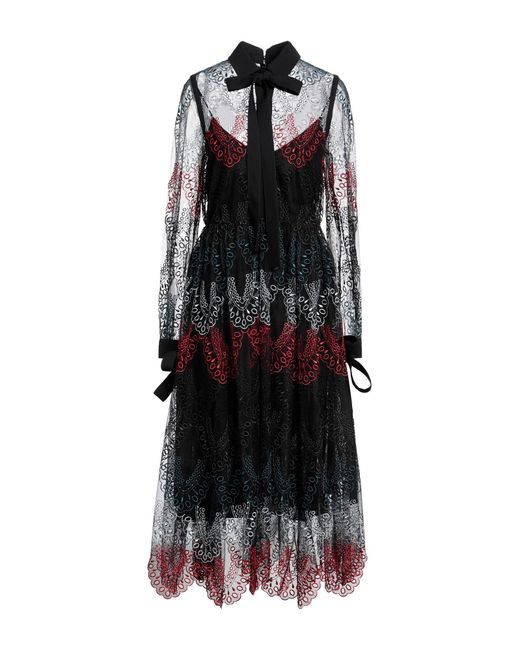 Elie Saab Black Maxi Dress Polyester, Polyamide, Silk
