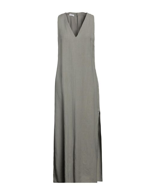 Vestido largo Brunello Cucinelli de color Gray