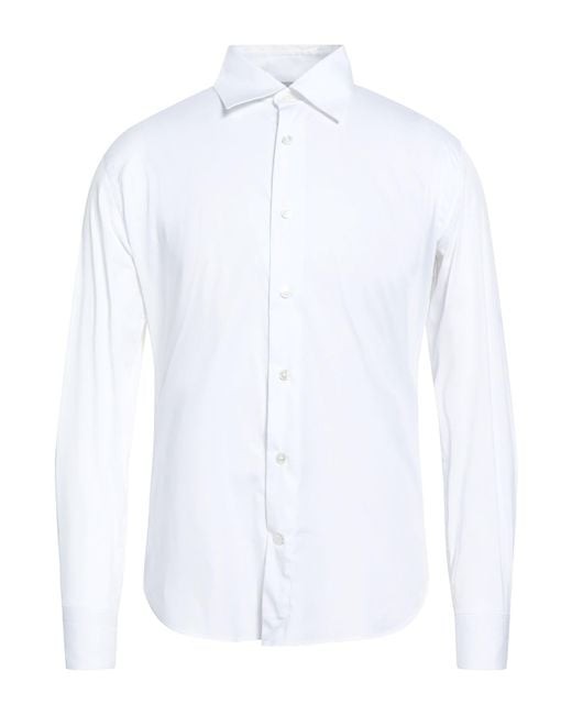 Eleventy White Shirt Cotton, Polyamide, Elastane for men