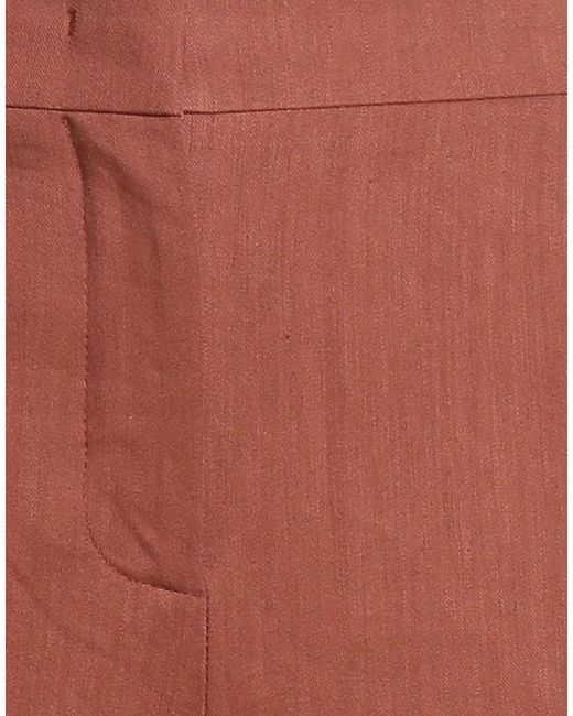 Alberta Ferretti Red Pants Viscose, Linen, Elastane