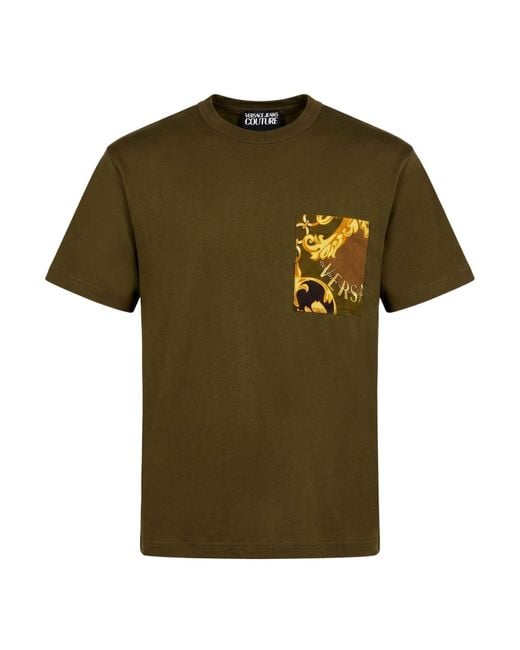 Versace Jeans Couture Green T-Shirt Cotton for men