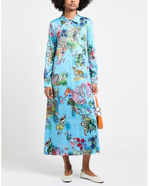 Vestido midi Shirtaporter de color Blue