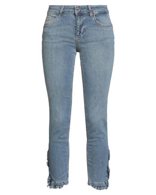 Rebel Queen Blue Jeans Cotton, Elastane