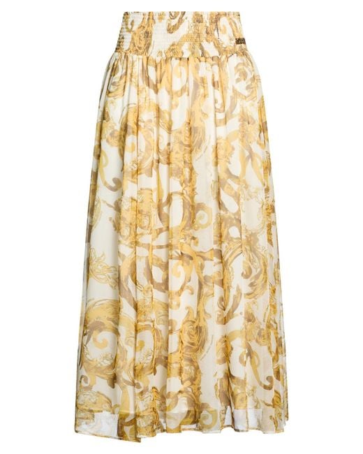 Versace Jeans Couture Metallic Maxi Skirt Polyester