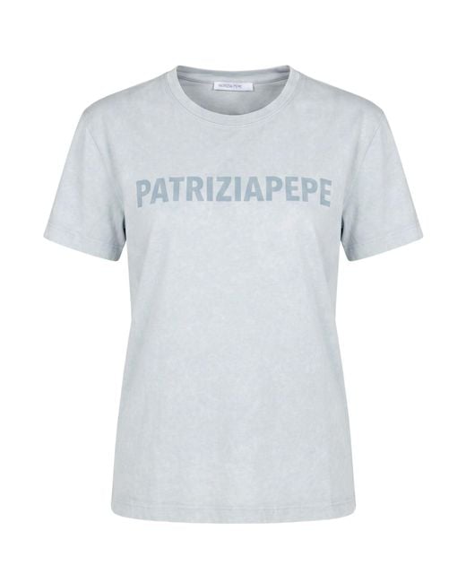 Patrizia Pepe Blue Light T-Shirt Cotton