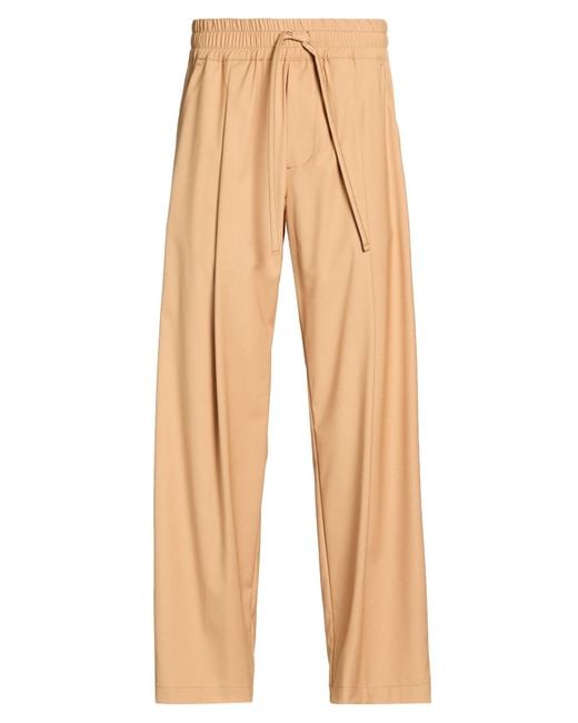 hinnominate Natural Camel Pants Polyester, Viscose, Elastane for men