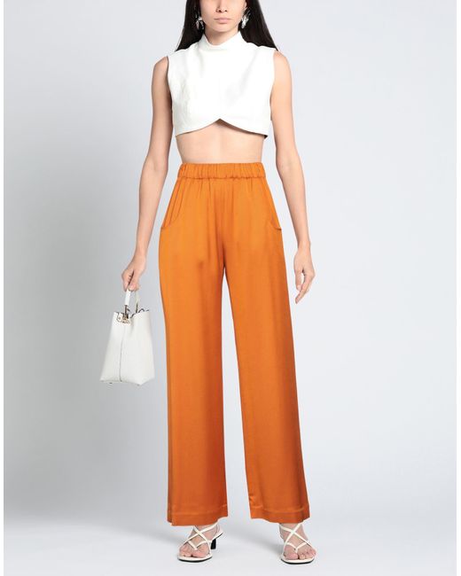 Pantalon Tela en coloris Orange