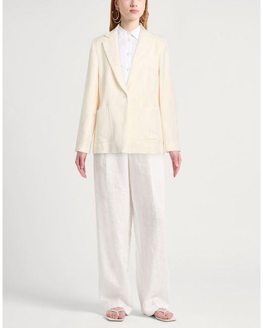 Eleventy Natural Blazer Linen, Viscose