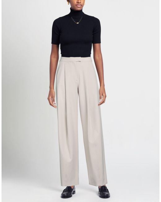 Calvin Klein White Pants Polyester, Viscose, Elastane