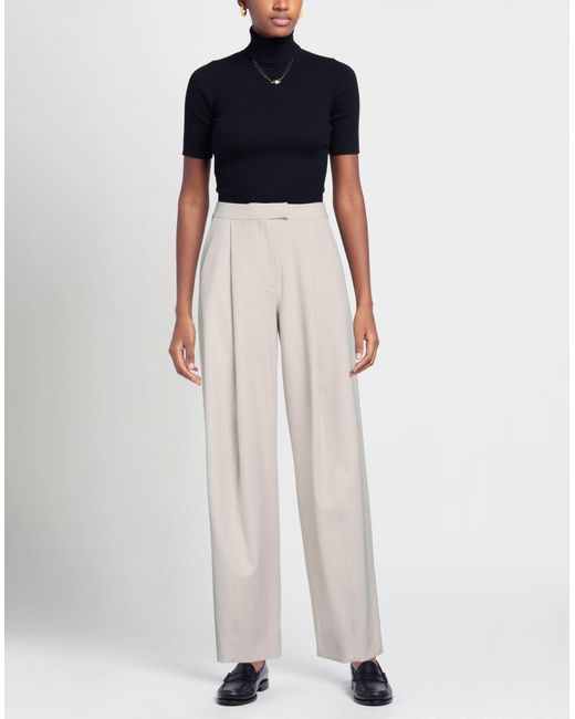 Calvin Klein White Pants Polyester, Viscose, Elastane