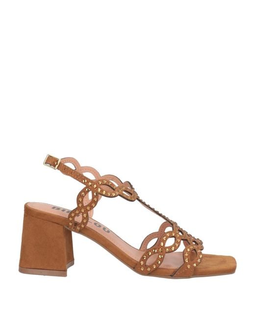 Bibi Lou Brown Sandals Textile Fibers