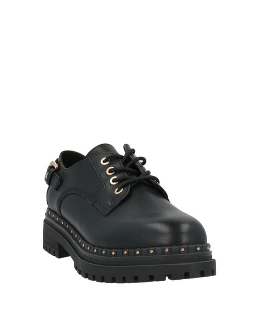 Apepazza Black Lace-Up Shoes
