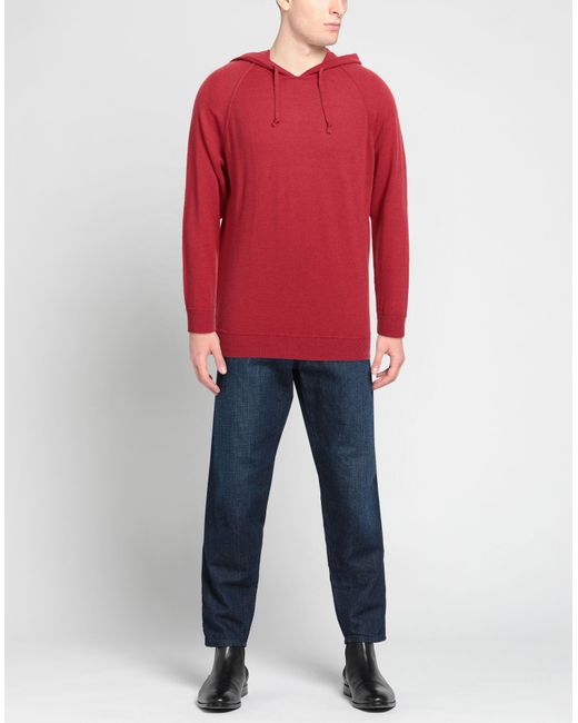 120% Lino Red Sweater for men