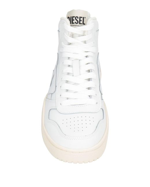 DIESEL White Sneakers Cow Leather for men