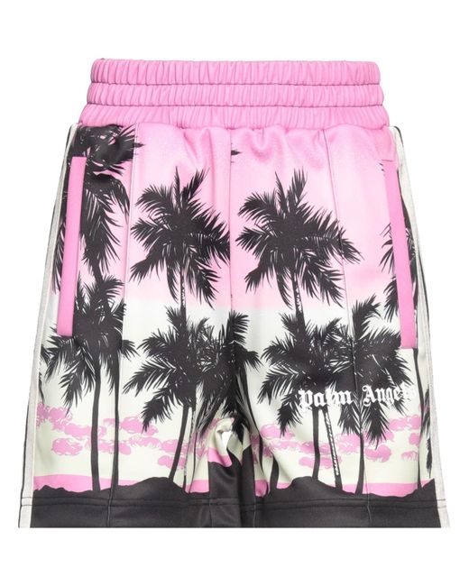 Palm Angels Pink Shorts & Bermuda Shorts Polyester