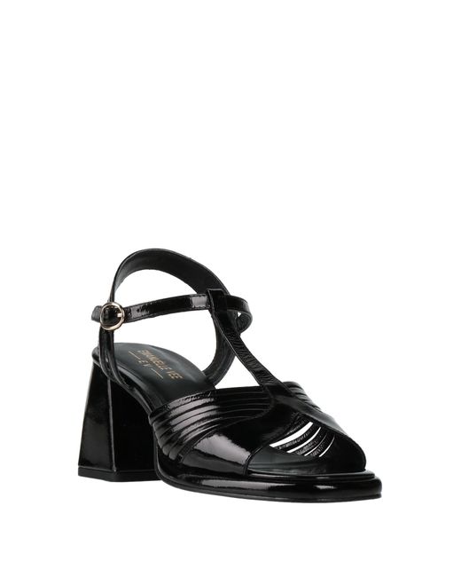 Emanuélle Vee Black Sandals Leather