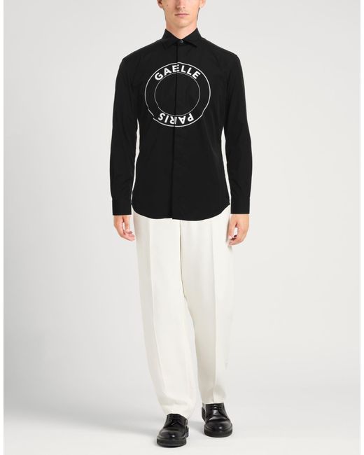Gaelle Paris Black Shirt Cotton for men