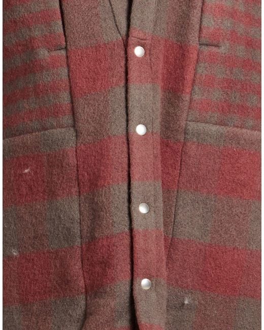 Rick Owens Red Rust Jacket Virgin Wool for men