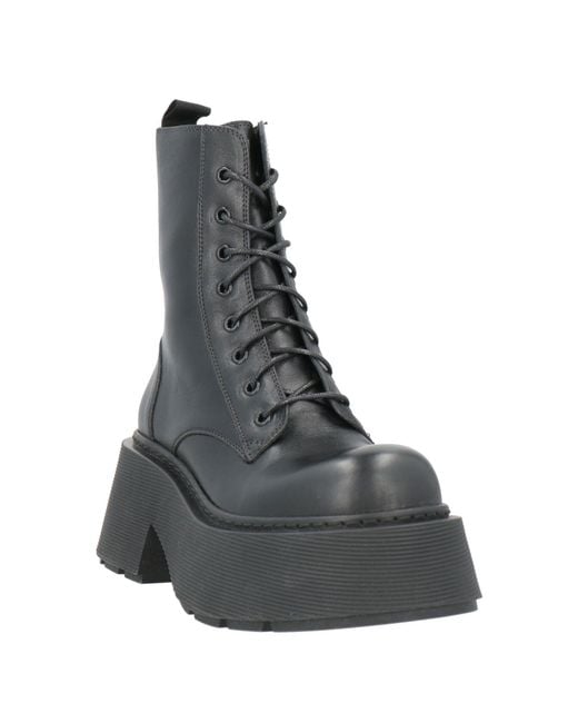 Vic Matié Gray Ankle Boots Leather