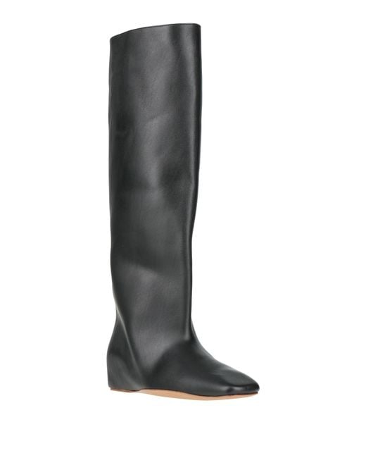 Jil Sander Black Boot Leather