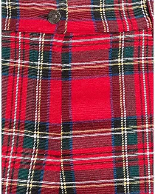 8pm Red Pants Polyester, Viscose, Elastane