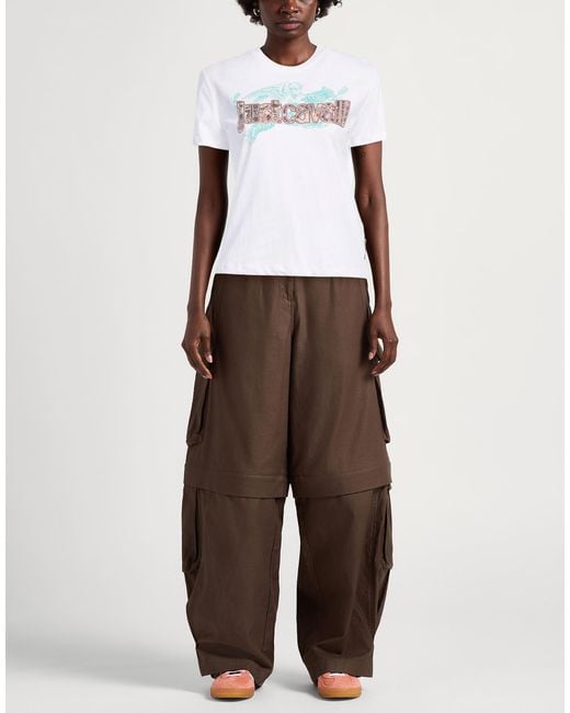 Just Cavalli White T-Shirt Cotton