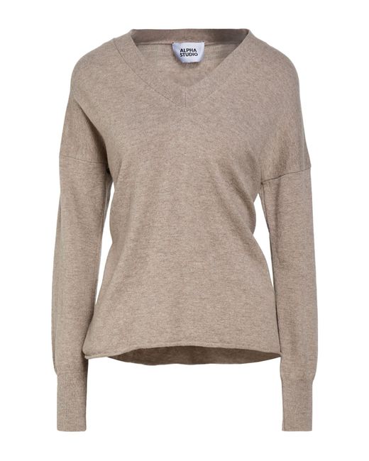 Pullover Alpha Studio de color Natural