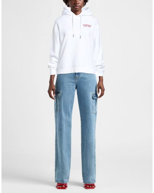 DSquared² White Sweatshirt Cotton, Elastane