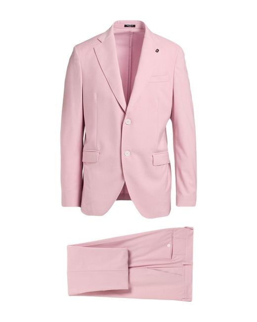 BRERAS Milano Pink Light Suit Polyester, Viscose, Elastane for men