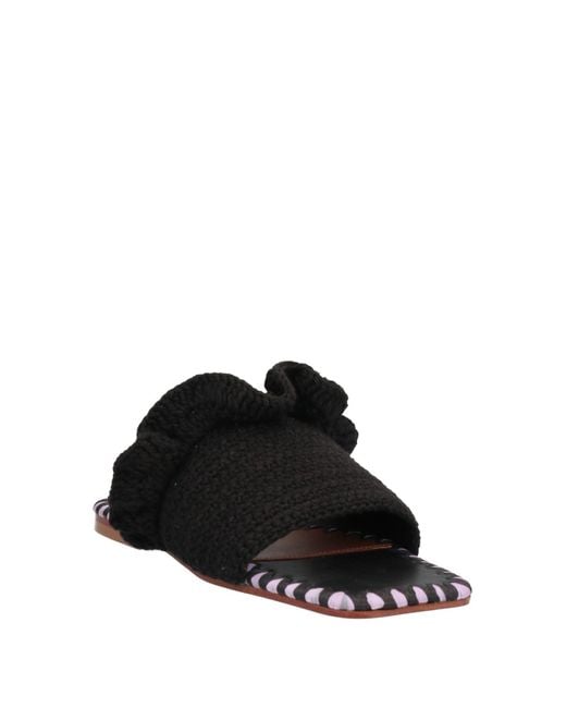De Siena Black Sandals