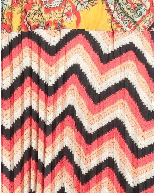 Pierre Louis Mascia Red Maxi Skirt Polyester