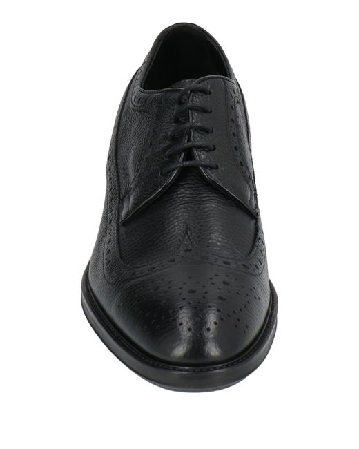 Doucal's Black Lace-Up Shoes for men
