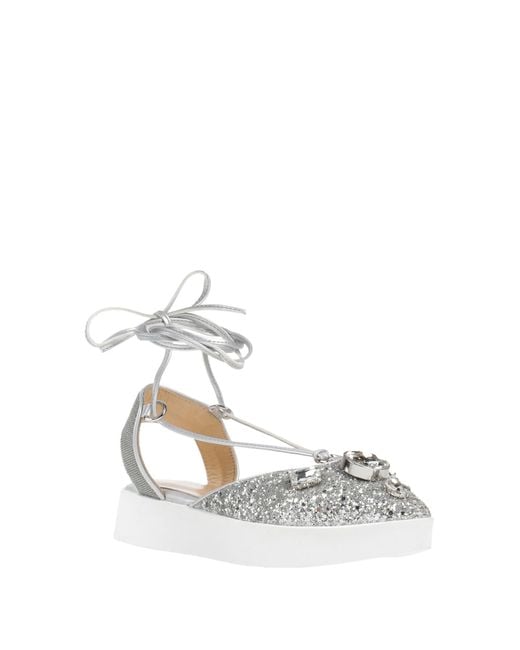 Apepazza White Ballet Flats