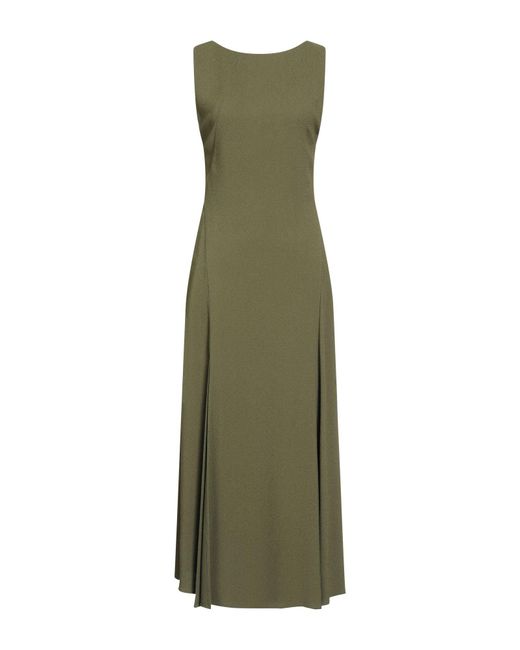 Fendi Green Military Maxi Dress Viscose
