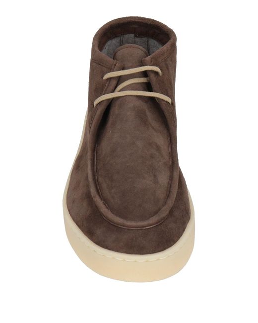 Andrea Ventura Firenze Brown Dark Ankle Boots Leather for men