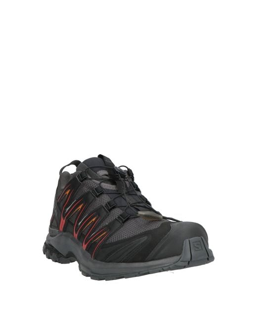Salomon Black Charcoal Sneakers Textile Fibers for men