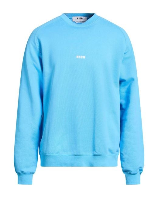 MSGM Blue Azure Sweatshirt Cotton for men