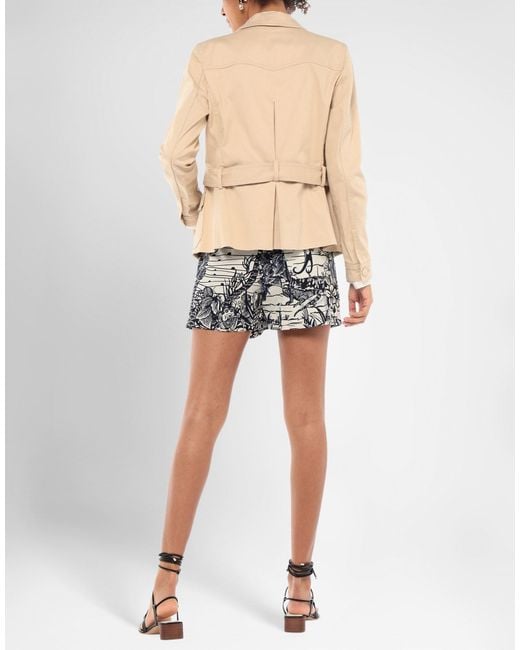 Alberta Ferretti Natural Jacket Cotton, Elastane