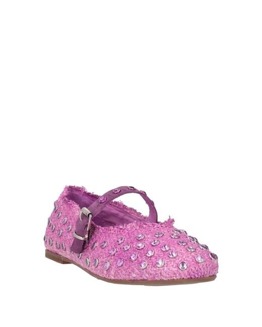 Divine Follie Purple Ballet Flats Textile Fibers