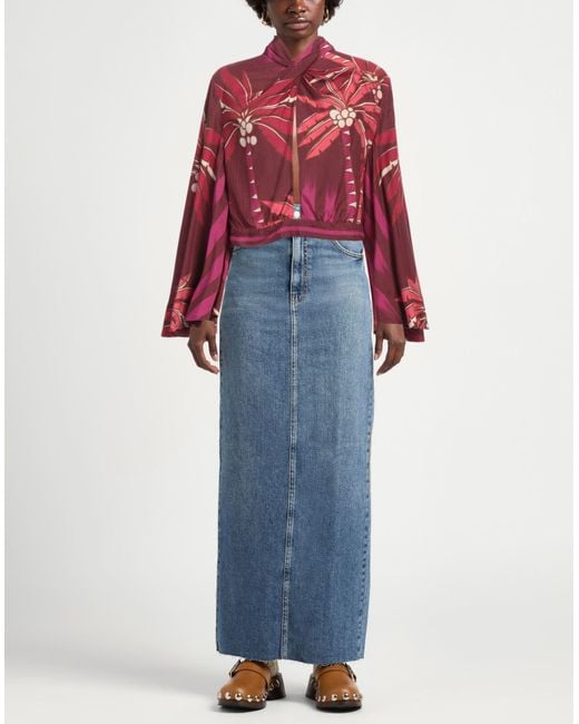 Johanna Ortiz Red Top Viscose, Silk