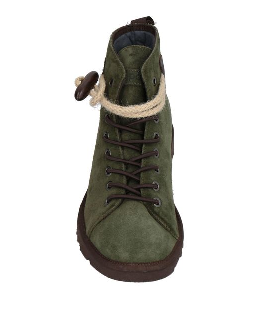 Pànchic Green Ankle Boots
