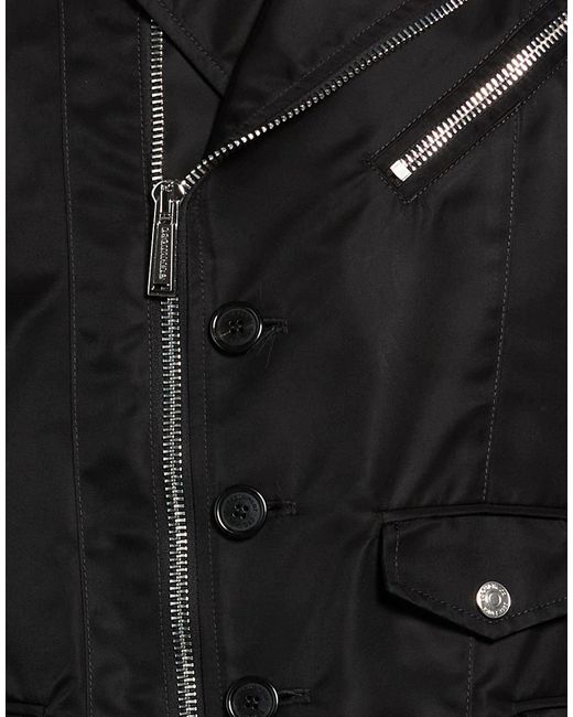 DSquared² Black Jacket Polyamide, Polyurethane for men
