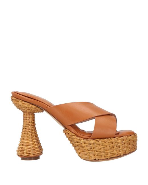 Rodo Brown Tan Sandals Leather