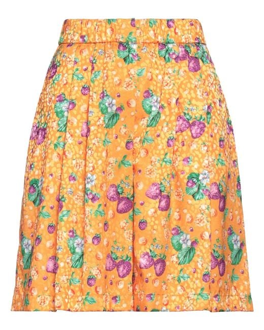 MSGM Orange Shorts & Bermuda Shorts