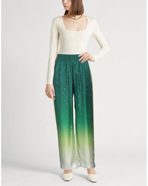 Casablanca Green Pants Silk