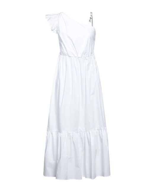 Pinko White Midi Dress