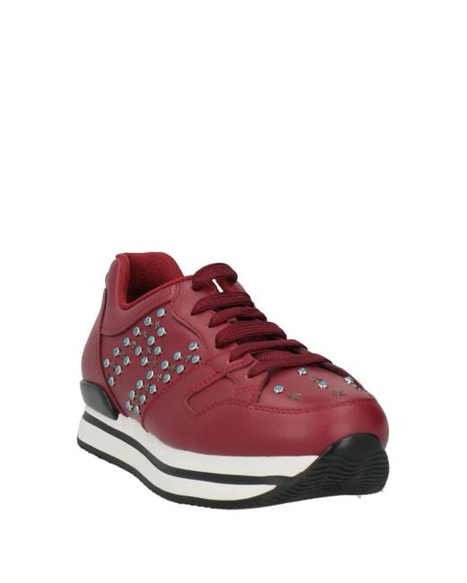 Hogan Red Brick Sneakers Leather